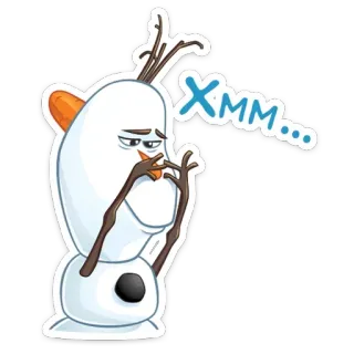 🥕 547e3f12 Olaf Frozen Xmm... 雪人, 卡通, 动画, 搞笑, 角色, 冬天 telegram sticker