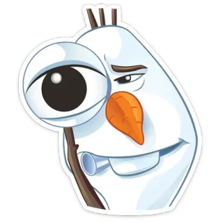 👀 760c0f5e Olaf Frozen 奥拉夫, 冰雪奇缘, 雪人, 卡通, 迪士尼 telegram sticker