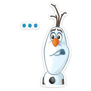 🤔 7a0a2424 Olaf Frozen 雪宝, 冰雪奇缘, 迪士尼, 雪人, 卡通 telegram sticker