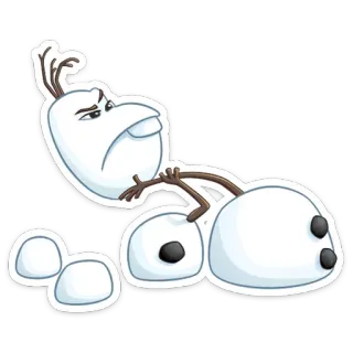 😡 821b820a Olaf Frozen 卡通, 雪, 雪人, 冰冻, 迪士尼, 角色 telegram sticker