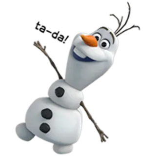 ⛄ 0b9b3cc9 Olaf Frozen 雪人, 卡通, 迪士尼, 冰雪奇缘, 雪宝 telegram sticker