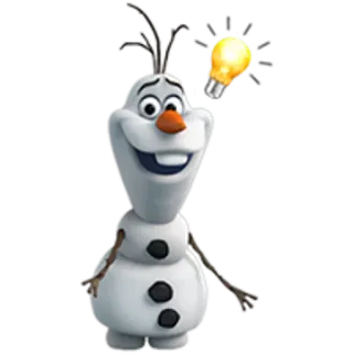 ⛄ 20bbca06 Olaf Frozen 奥拉夫, 迪士尼, 冰雪奇缘, 雪人, 卡通 telegram sticker