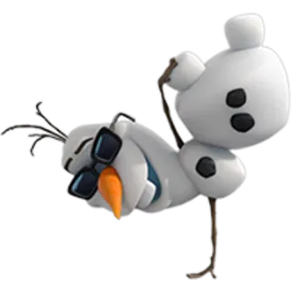 ⛄ 5dca9c91 Olaf Frozen 雪人, 卡通, 动画, 冬天, 太阳镜, 角色 telegram sticker