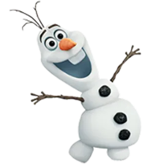 ⛄ c4b74cdb Olaf Frozen 雪人, 卡通, 迪士尼, 奥拉夫, 冰雪奇缘, 动画 telegram sticker