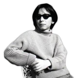 🕶 f5da57de 여자, 선글라스, 인물 사진, 사람, 스웨터, 캐주얼 telegram sticker