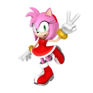 🔋 3ae6c6f4 Amy Rose trò chơi điện tử, Sega, Sonic, phim hoạt hình telegram sticker