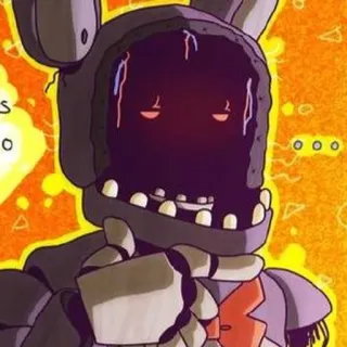 🌟 25cdbf1e Bonnie Five Nights at Freddy's Horreur, Animatronique, Robot, Jeu vidéo, Effrayant telegram sticker