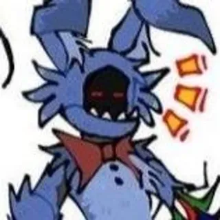 🌟 f4cf263d Bonnie Five Nights at Freddy's Animatronique, Lapin, Horreur, Jeu vidéo telegram sticker