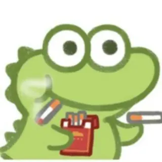 🥸 d8c04926 Kartun, Rokok, Merokok, Binatang, Buaya, Kadal, Karakter telegram sticker