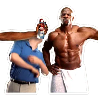 🤜 6a264a14 Terry Crews Schauspieler, muskulös, Körper, Mann, Handtuch, Werbung telegram sticker