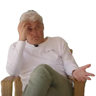 🤔 29d4fa6f Ka Bejaha homme, assis, pensant, inquiet telegram sticker