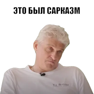 🙃 33aab5d4 ЭТО БЫЛ САРКАЗМ sarcasme, drôle, mème, blague, russe, portrait telegram sticker