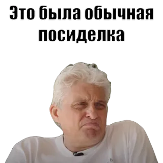 😣 3eddf64c Это была обычная посиделка russe, mème, légende, expression, portrait telegram sticker