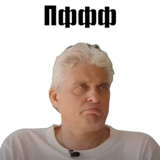 😐 6db3c2de Пффффф expression, désapprobation, russe, homme, visage, mème telegram sticker