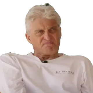 😠 a0ee002b La Mattha personne, homme, cheveux blancs, La Mattha, chemise telegram sticker