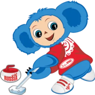 🏑 4dd92cc4 RUSSIA curling, olympics, sport, bear, russia telegram sticker