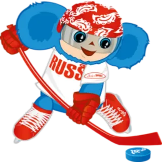 🏒 b5dfde07 RUSS hockey, sport, russia, mascot, winter olympics telegram sticker