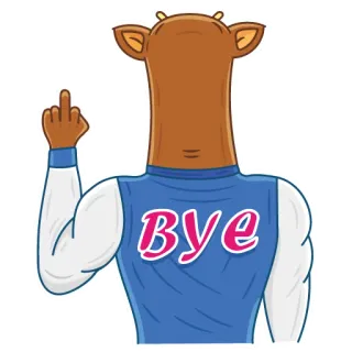 😉 09022c77 Bye dedo do meio, rude, insultante, tchau, ofensivo whatsapp sticker