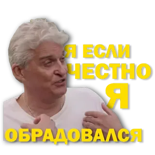 🥳 00e65e60 Я ЕСЛИ ЧЕСТНО Я ОБРАДОВАЛСЯ telegram sticker