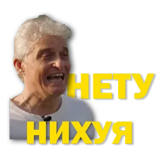 😧 c7d8d0ea НЕТУ НИХУЯ russe, juron, expression, en colère, mème telegram sticker