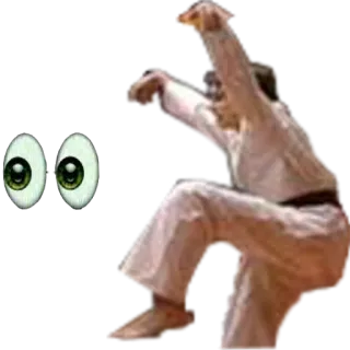 👀 16d493e4 augen, augen sticker, karate, kampfkunst, person, angriff telegram sticker