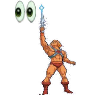 👀 5f914c52 He-Man Masters of the Universe He-Man, Masters of the Universe, Zeichentrick, Schwert, 80er Cartoon, Actionfigur, Kampf, Kämpfen telegram sticker
