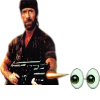 👀 8ff62d8f Chuck Norris Chuck Norris, Waffe, Waffe, Action, Schusswaffe, Film, Kämpfer telegram sticker