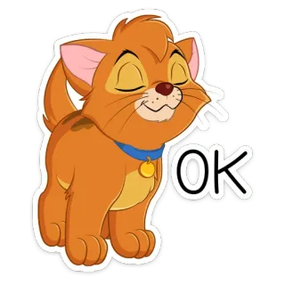 👌 13c0fb40 OK 猫, 可愛い, OK, 承認, 動物 telegram sticker
