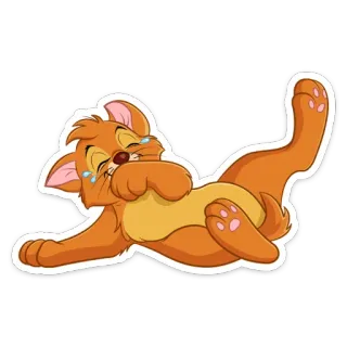 😃 754d4cb5 猫, 漫画, 動物, かわいい, ネコ科, 幸せ, 遊び心 telegram sticker