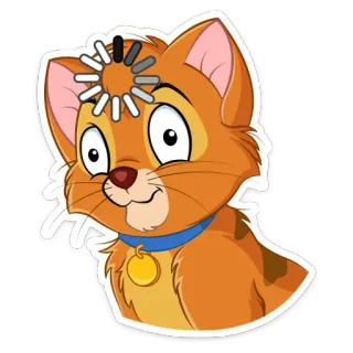 😳 b90f4e5c 猫, 動物, 読み込み中, 考える, ペット, 漫画, ステッカー telegram sticker