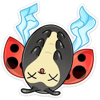 ⚰️ 24ba2e0d 漫画, 昆虫, てんとう虫, ステッカー, かわいい telegram sticker