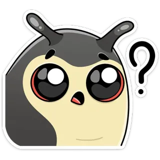 ❓ e6f28f23 漫画, はてなマーク, ステッカー, 動物, 可愛い, 混乱 telegram sticker