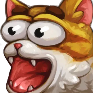 😮 0f567693 고양이, 만화, 웃긴, 동물, 밈, 귀여운 telegram sticker