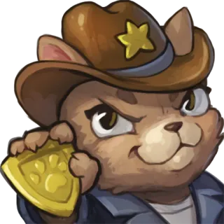 🕵️‍♂️ 4a690df7 고양이, 보안관, 동물, 배지, 만화, 서부, 털 telegram sticker