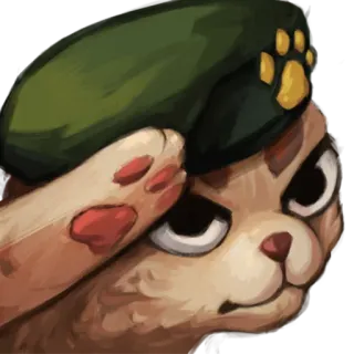 🙏 ad5b12e0 고양이, 베레모, 경례, 만화 고양이, 동물, 스티커 telegram sticker