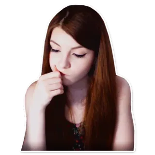 🤔 4369b1b9 kobieta, dziewczyna, portret, uroda, włosy, osoba telegram sticker