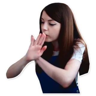 🙅 a6134fed kobieta, stop, ręka, gest, osoba, dziewczyna telegram sticker