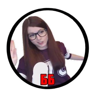 🤚 99dae6f8 ББ woman, girl, eyeglasses, russian, cyrillic, bb telegram sticker