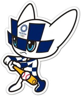 ⚾️ 293ff61b Miraitowa 2020 Summer Olympics TOKYO 2020 Olympia, Miraitowa, Maskottchen, Sport, Baseball, Tokio 2020 telegram sticker