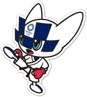 🥋 7e4d7faa Miraitowa Miraitowa, Olympia Maskottchen, Tokio 2020, Maskottchen, Figur telegram sticker