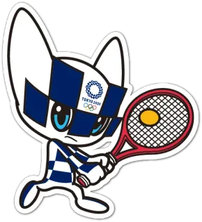 🎾 8fee022a Miraitowa Tokyo 2020 Olympic Games TOKYO 2020 Miraitowa, Maskottchen, Tennis, Tokio 2020, Olympia, Sport telegram sticker