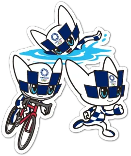 🏃 b696589a Miraitowa 2020 Summer Olympics Miraitowa, Olympische Spiele, Olympia, Tokio, Sport, Maskottchen, Japan telegram sticker