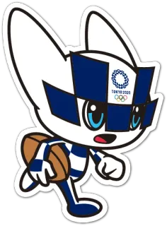 🏉 ef3cb88b Miraitowa TOKYO 2020 Maskottchen, Olympia, Tokio 2020, Figur, Sport, Anime telegram sticker