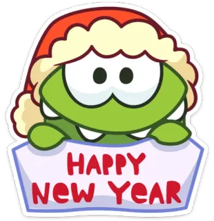 🐸 99e93fc4 HAPPY NEW YEAR New Year, celebration, holiday, festive, cartoon, cute, christmas telegram sticker