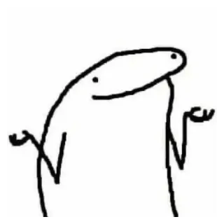 💟 416ea7e5 gambar batang, angkat bahu, bertanya, ilustrasi, kartun, meme telegram sticker