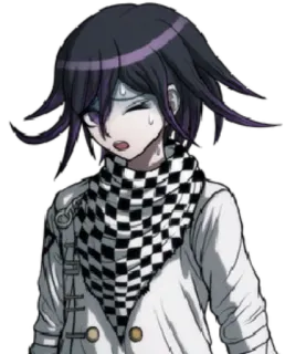 😰 62c15213 Kokichi Oma Danganronpa Anime, Danganronpa, Kokichi Oma, Karakter, gugup, keringat telegram sticker