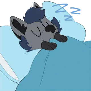 💤 0bda1c3d tidur, mengantuk, anjing, binatang, kartun whatsapp sticker