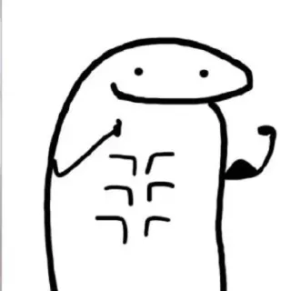 ✨ 1c3dccd7 monigote, dibujos animados, músculo, ejercicio, fitness telegram sticker