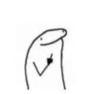 ✨ d03dd4e3 dedo corazón, ofensivo, grosero, gesto, monigote telegram sticker