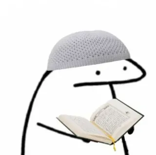 ✨ dea4a532 religión, musulmán, islam, corán, libro, personaje telegram sticker